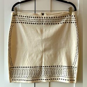 Winter white skirt with studs